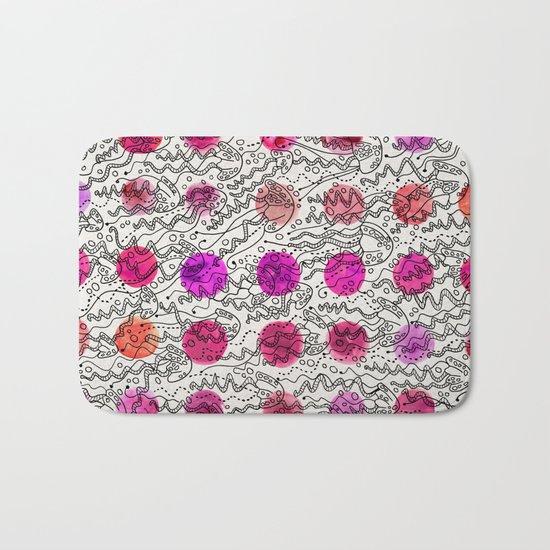 Dotty Jellyfish Bath Mat