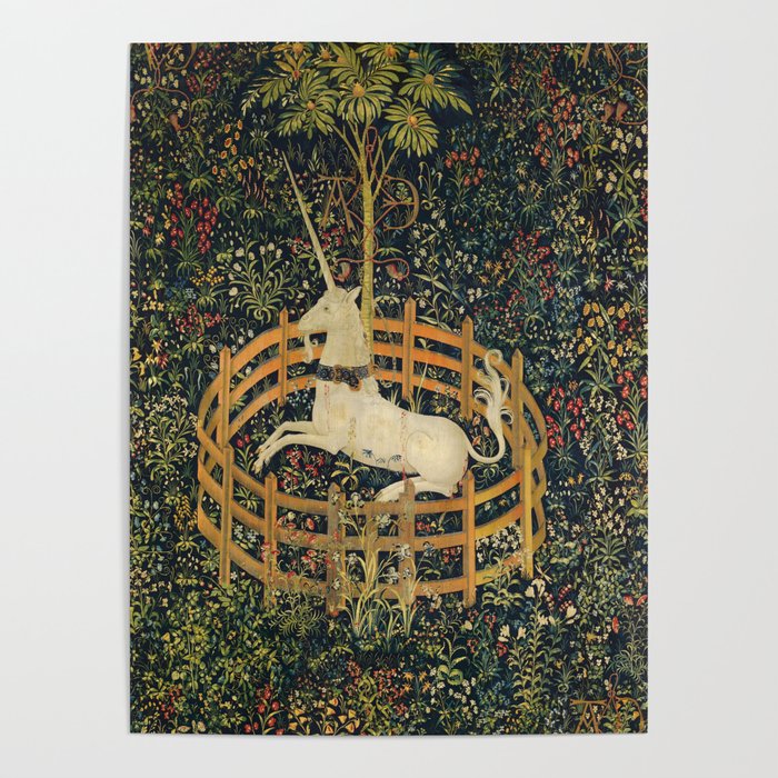 The Unicorn in Captivity (from the Unicorn Tapestries) 1495–1505 Poster