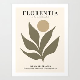Exhibition poster-Florentia-Green. Art Print