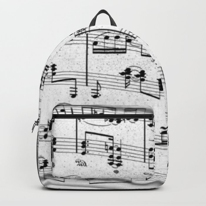 Stylized Music Paper Partition Pattern Backpack