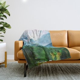 Spring Mountainscape Throw Blanket