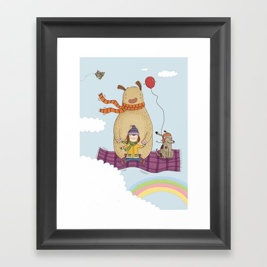FLYING CARPET Framed Art Print
