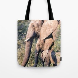Elephant Family Tote Bag