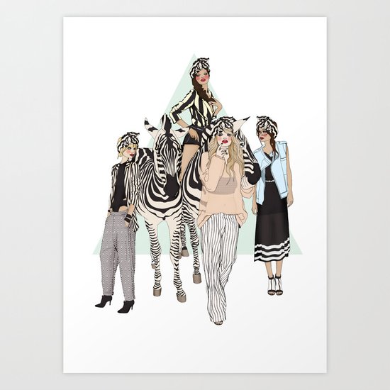 Stripe Tease Art Print