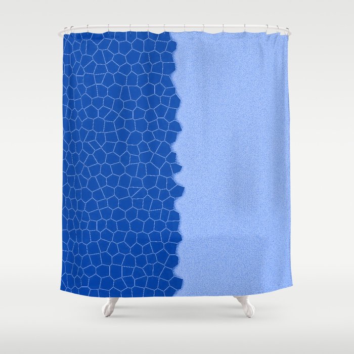 Blue Jeans Stained Glass Modern Sprinkled Collection Shower Curtain