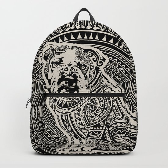 Polynesian English Bulldog Backpack