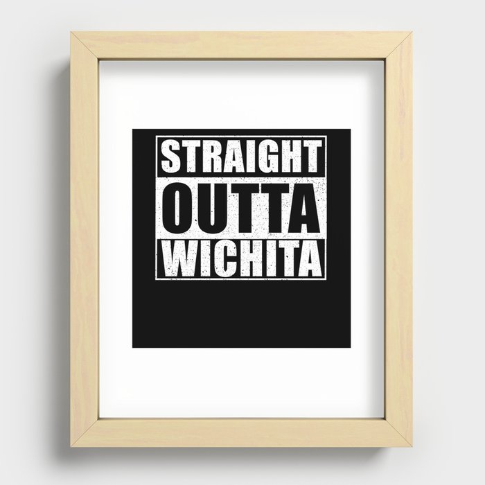 Straight Outta Wichita Recessed Framed Print
