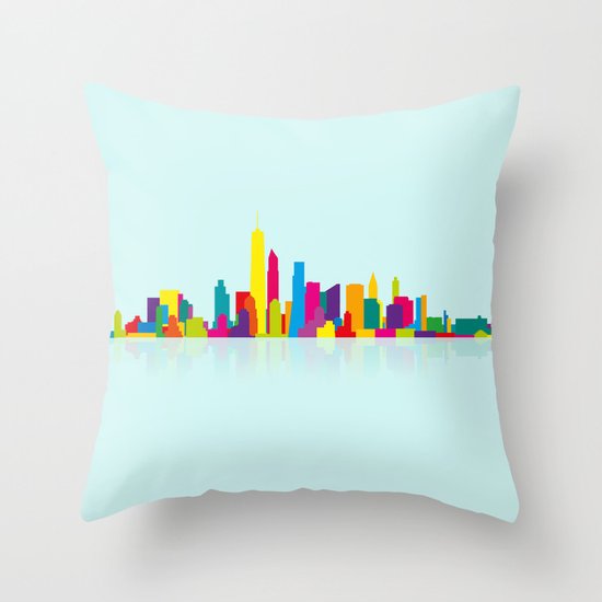 New WTC Skyline Throw Pillow