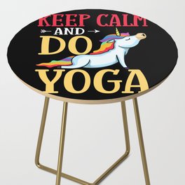 Yoga Unicorn Beginner Workout Quotes Meditation Side Table