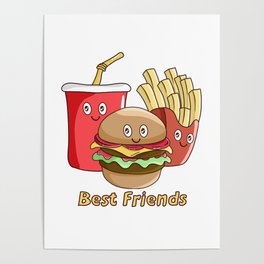 Fast Food Best Friends Poster