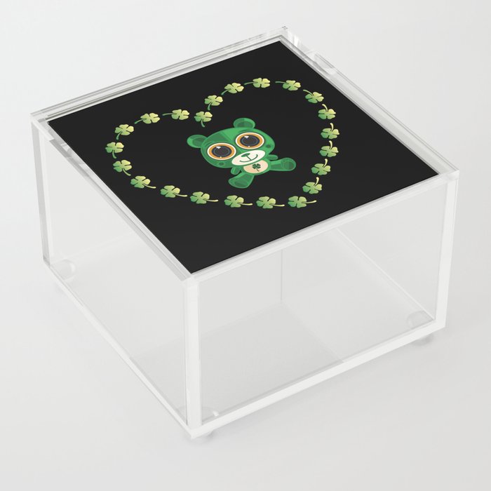 St. Patrick's Day Teddy Bear Acrylic Box