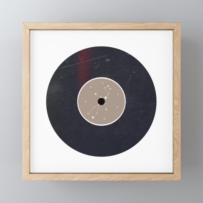 Vinyl Record Zodiac Sign Virgo Framed Mini Art Print