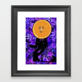 Purple Orange Plant - Dream Pop Surrealism Framed Art Print
