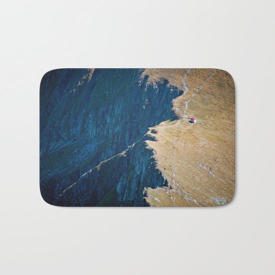 Yellow blue land Bath Mat