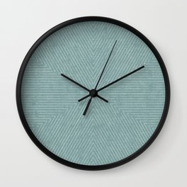 boho triangle stripes - dusty blue Wall Clock
