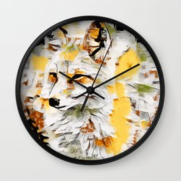 Fox Palette Knife Wall Clock