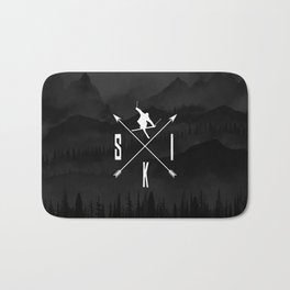 SKI Bath Mat | Forest, Downhill, Skies, Jump, Tricks, Sports, Winter, Extreme, Outdoors, Freestyle 