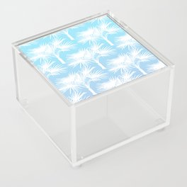 70’s Blue Ombre Tropical Palm Trees Acrylic Box