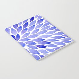 Purple Abstract Leaves in Watercolor Notebook