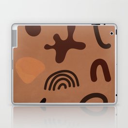 Abstract Organic Shapes - Brown Aesthetic Laptop Skin