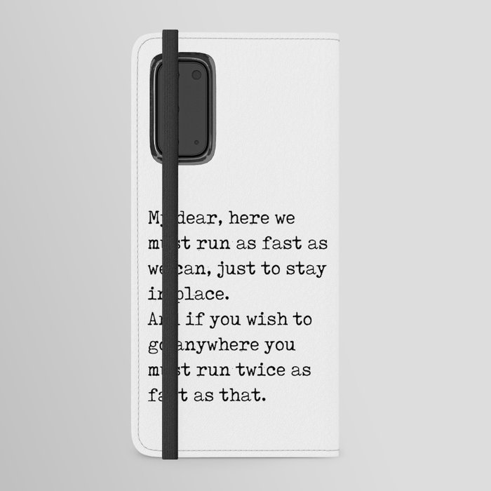 Lewis Carroll Quote 03 - Alice In Wonderland - Literature - Typewriter Print Android Wallet Case