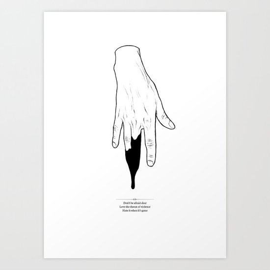 Afraid Art Print