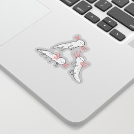 Three Little Axolotls Sticker