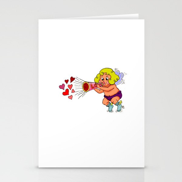 "LOVE - Loud & Clear { Boy Cupid }" by Jesse Young ILLO Stationery Cards