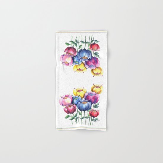 Dancing Posies Hand & Bath Towel