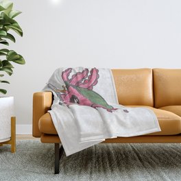 Leucistic Axolotl Throw Blanket