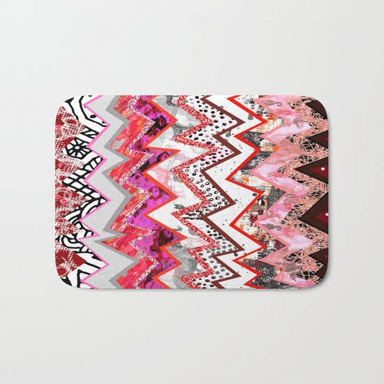 Love Heart Zigzags Bath Mat