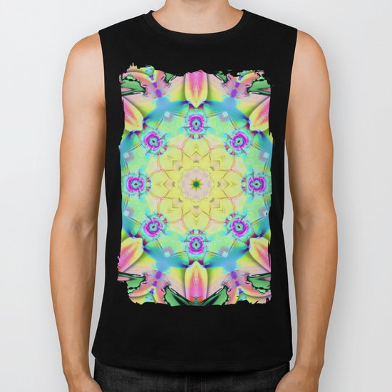 Summer feelings, colourful kaleidoscope design Biker Tank