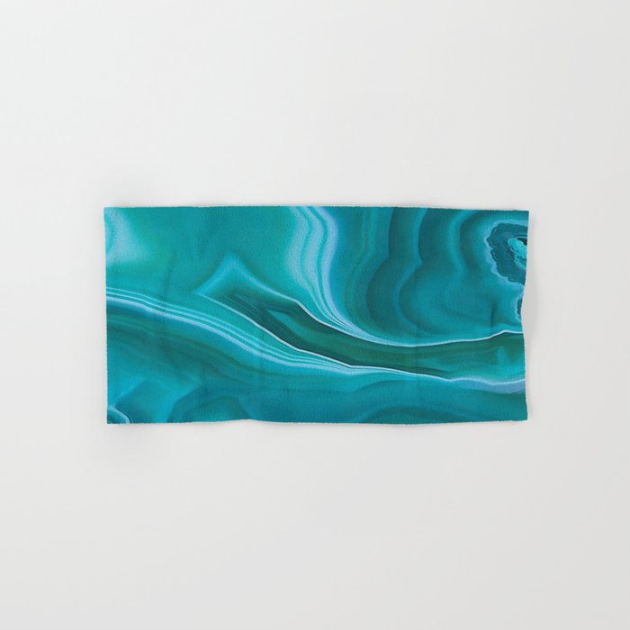 Agate sea green texture Hand & Bath Towel