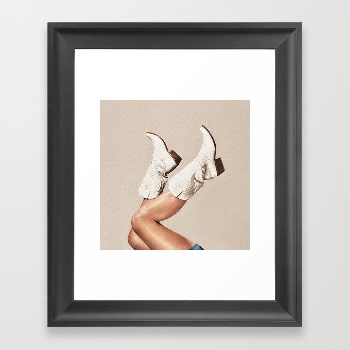 These Boots - Neutral / Beige Framed Art Print