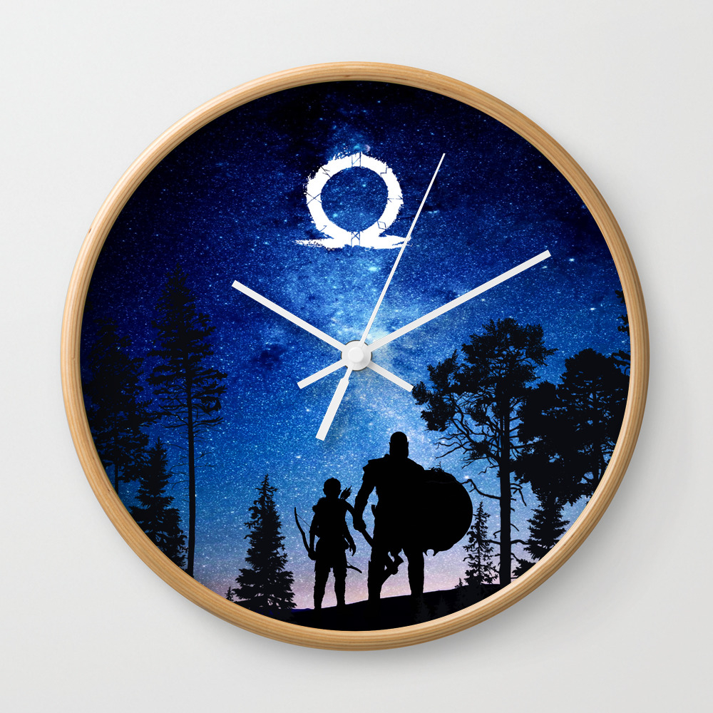 God Of War Wall Clock By Linda Staf Society6