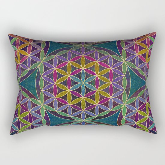 The Flower of Life (Sacred Geometry) 5 Rectangular Pillow