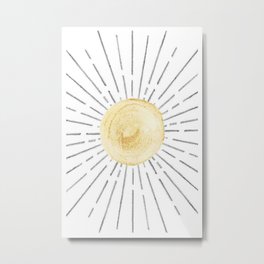 Mininal mustard sun Poster Home Art Wall Print Metal Print