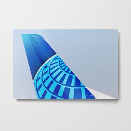 United Tail Metal Print | United, Photo, Airplane, Avgeek, Plane, Ual, Tail, Airbus, Blue, Jet 