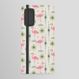 Atomic Flamingo Oasis - Larger Scale ©studioxtine Android Wallet Case