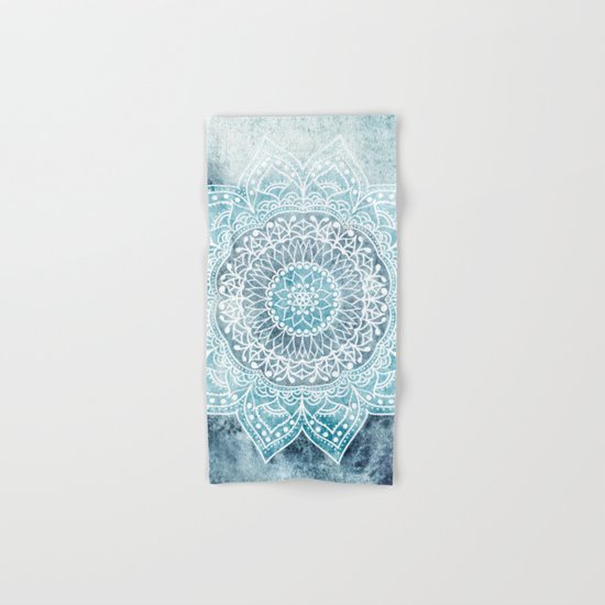 DEEP BLUE MANDALA Hand & Bath Towel