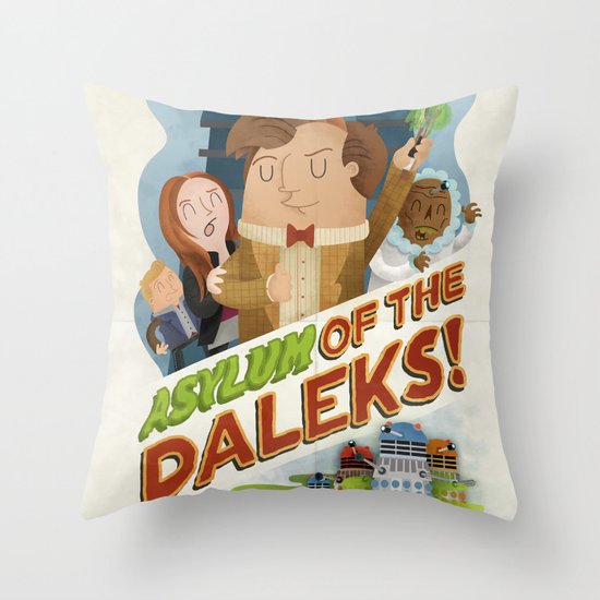 Doctor Who - Asylum of The Daleks! Throw Pillow