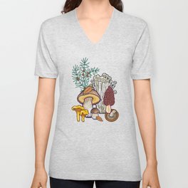 Dark mushroom forest V Neck T Shirt