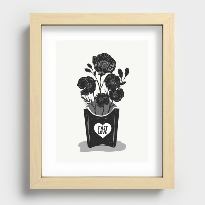 Fast Love Flowers Recessed Framed Print