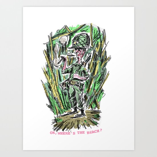 where's the beach ? Art Print