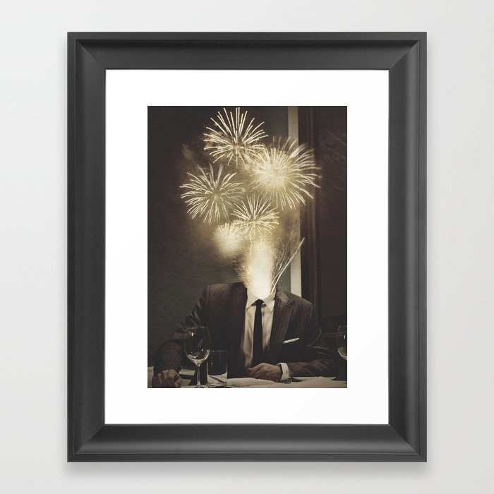  Fireworks Head Framed Art Print