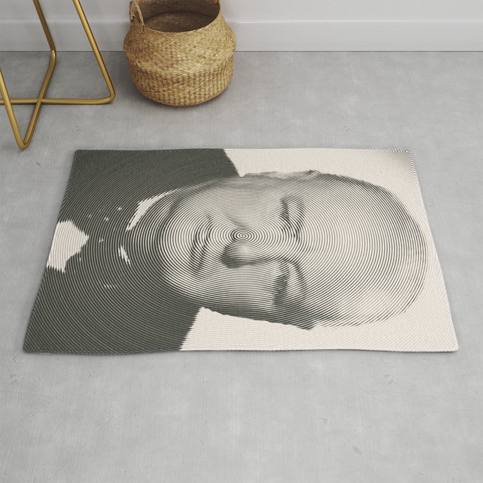 Winston Churchill Spiral Portrait Rug