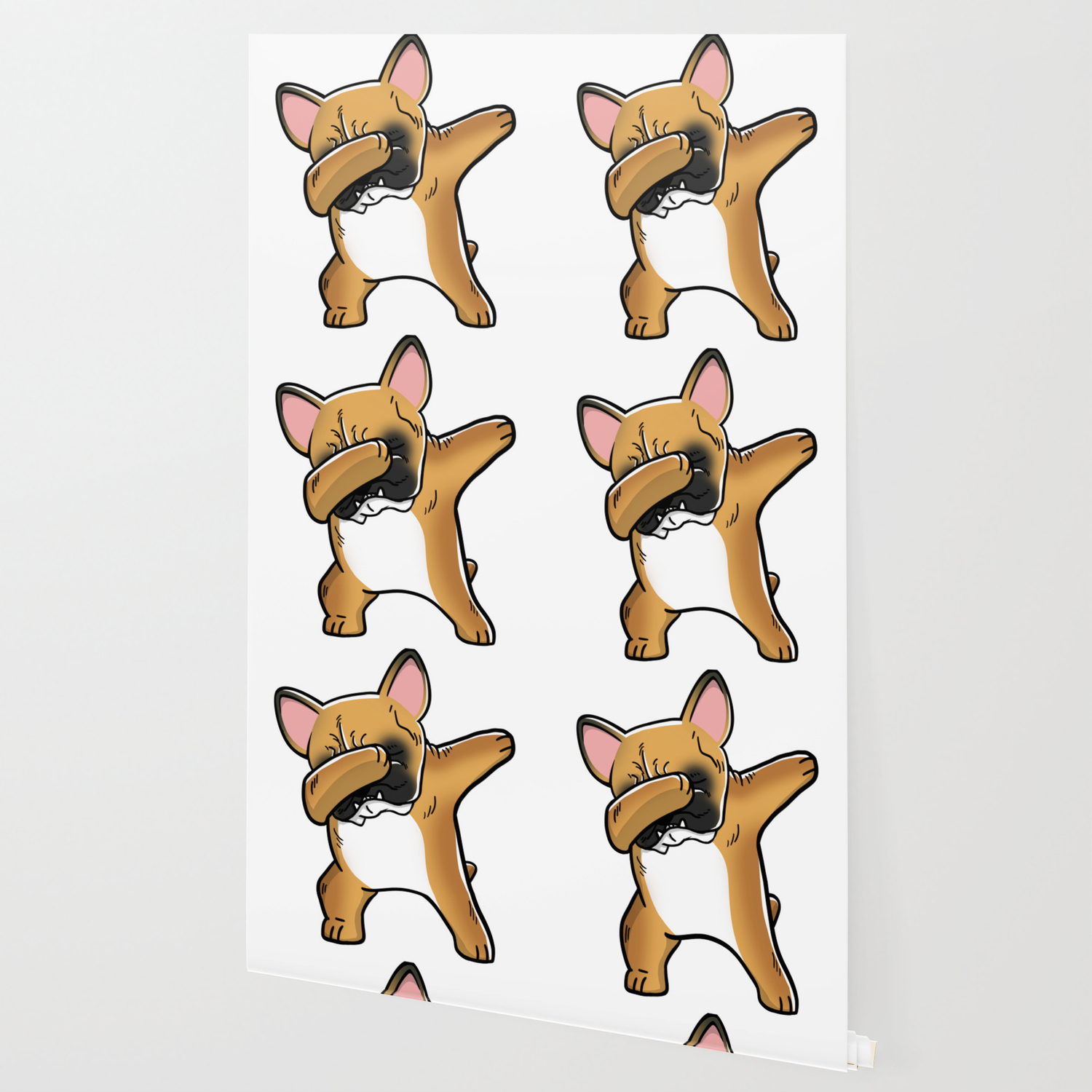 Funny Fawn French Bulldog Dabbing Wallpaper By Barktrends Society6
