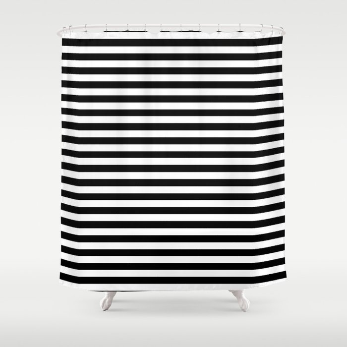 Black And White Stripes Shower Curtain By Colorpopdesign Society6