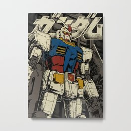 Gundam-RX Metal Print | Zeon, Japan, Robot, Japanese, Rx78, Digital, Manga, Cartoon, Zaku, Drawing 
