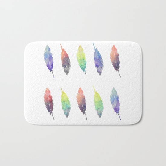 Feathers pattern Bath Mat